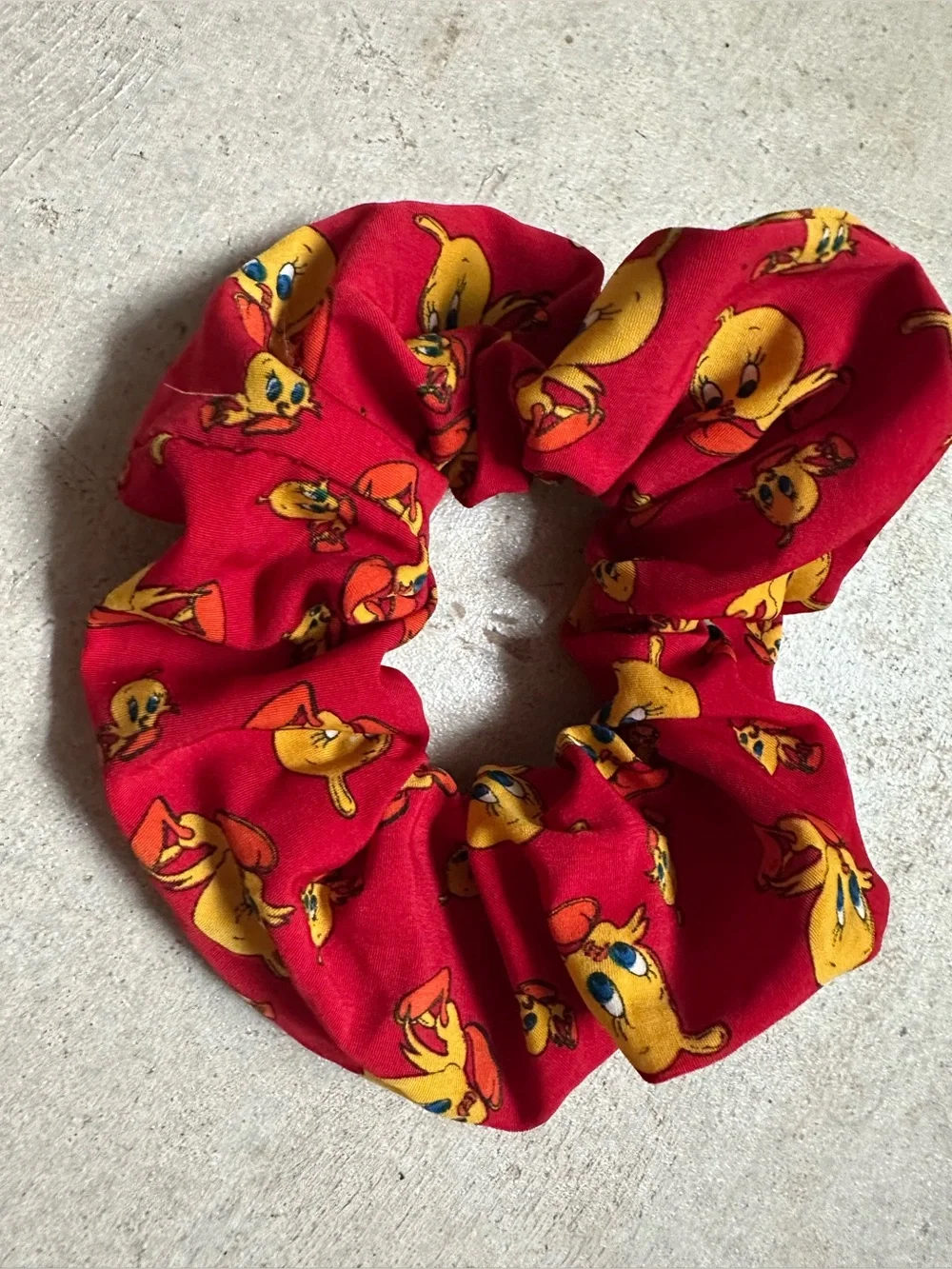 Vintage Disney Character Hair Scrunchie Bundle Tweety Bird Tigger Minnie Mouse